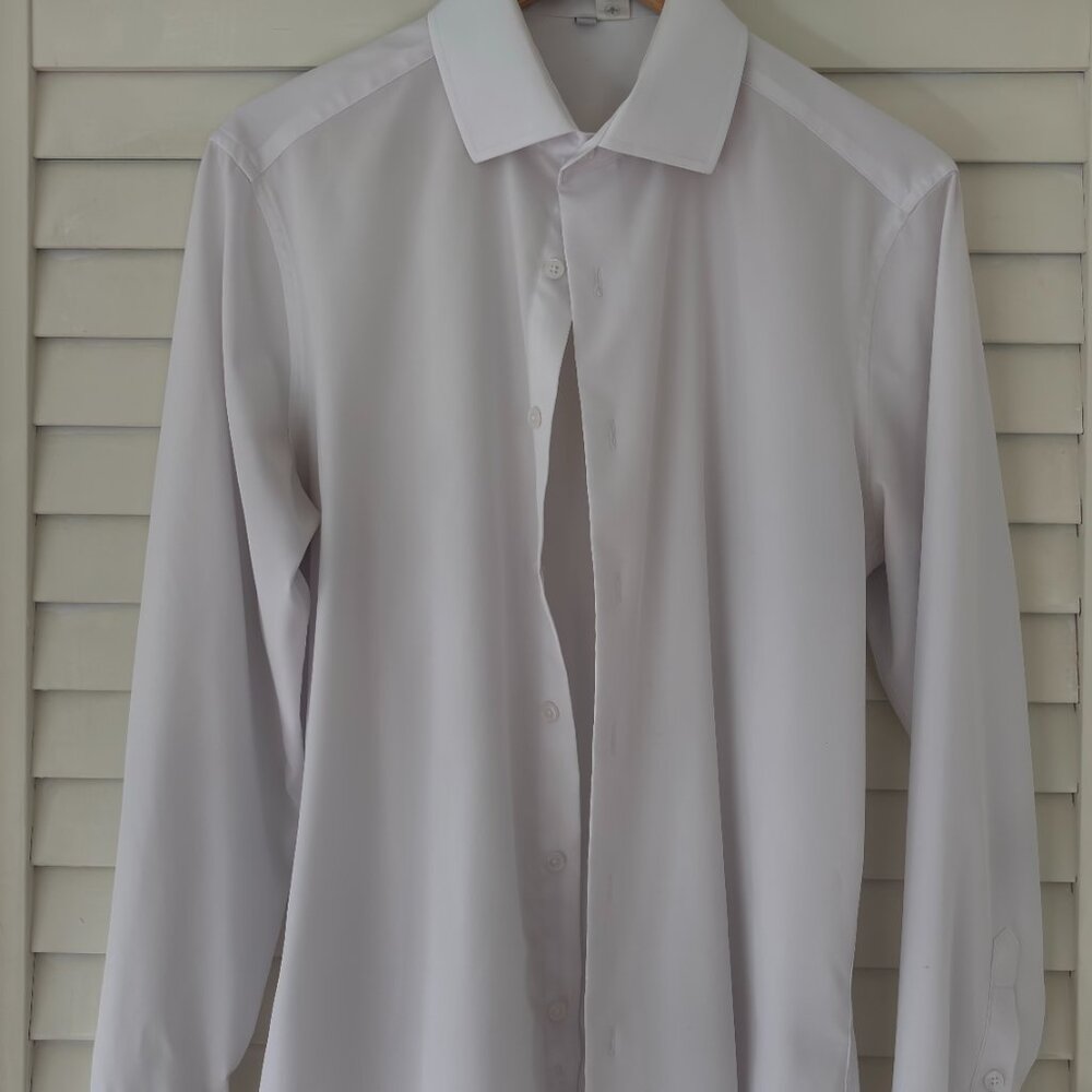 State And Liberty Athletic Fit Dress Shirt "The Springer" Solid White